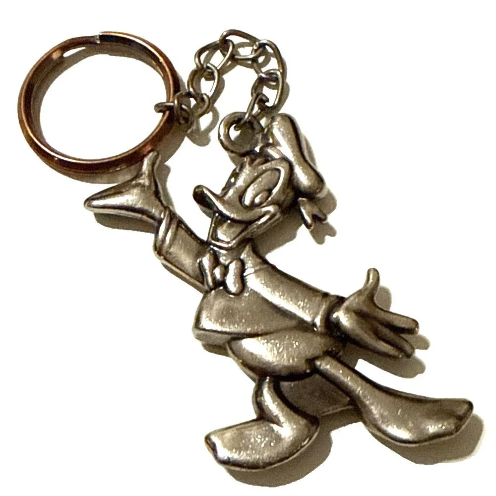 Vintage Disney Donald Duck Pewter Keychain 5